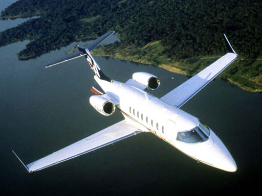 charter flight Lear jet 45